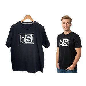 BlackStrap T-Shirt Men Medium Black White Star Mountain Gorpcore Short Sleeve